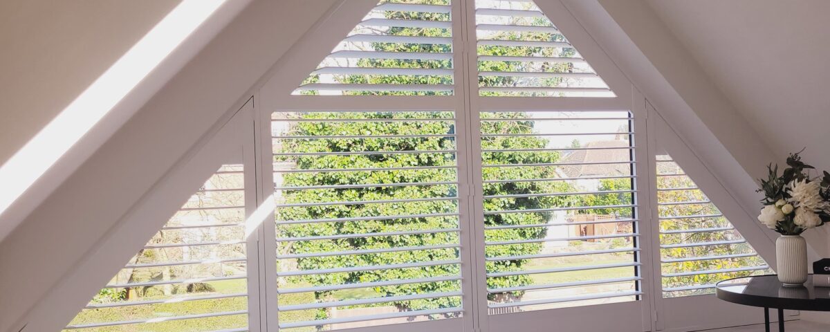 special shaped shutters fitted in a west bridgford, nottingham home