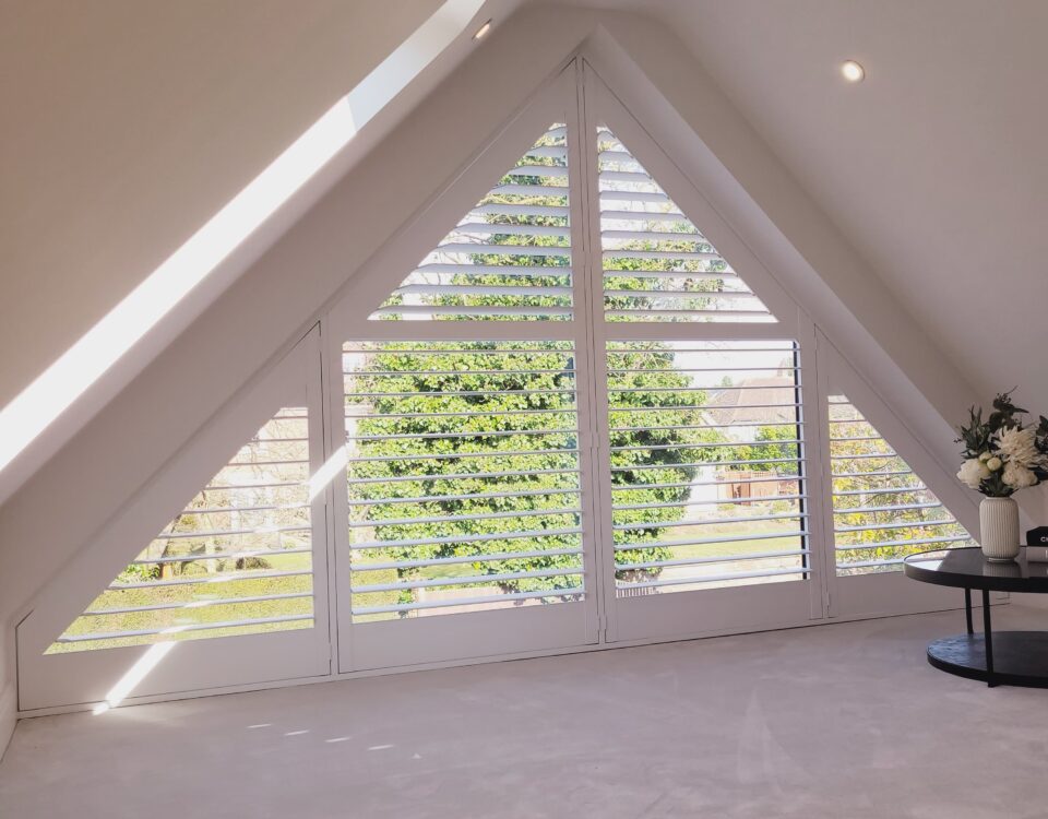 special shaped shutters fitted in a west bridgford, nottingham home